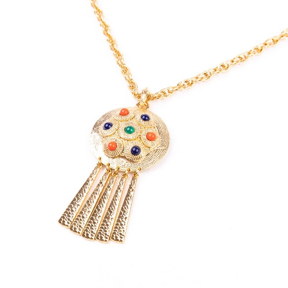 Kenneth Jay Lane Multi Color Pendant Necklace - Picture 2 of 7